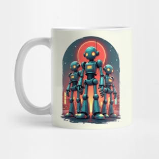 Retro Robot Revival: Vintage Visions of the Future Mug
